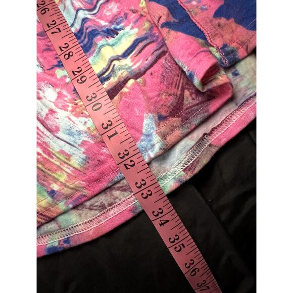 Shoreline artsy abstract wacky cold shoulder tunic top womens large lagenlook - Picture 8 of 8